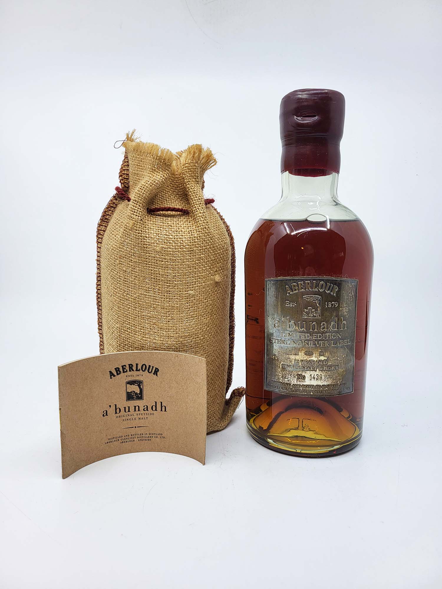 Aberlour Sterling silver label w bag 700ml 58.7% Aberlour Sterling silver label w bag 700ml 58.7%