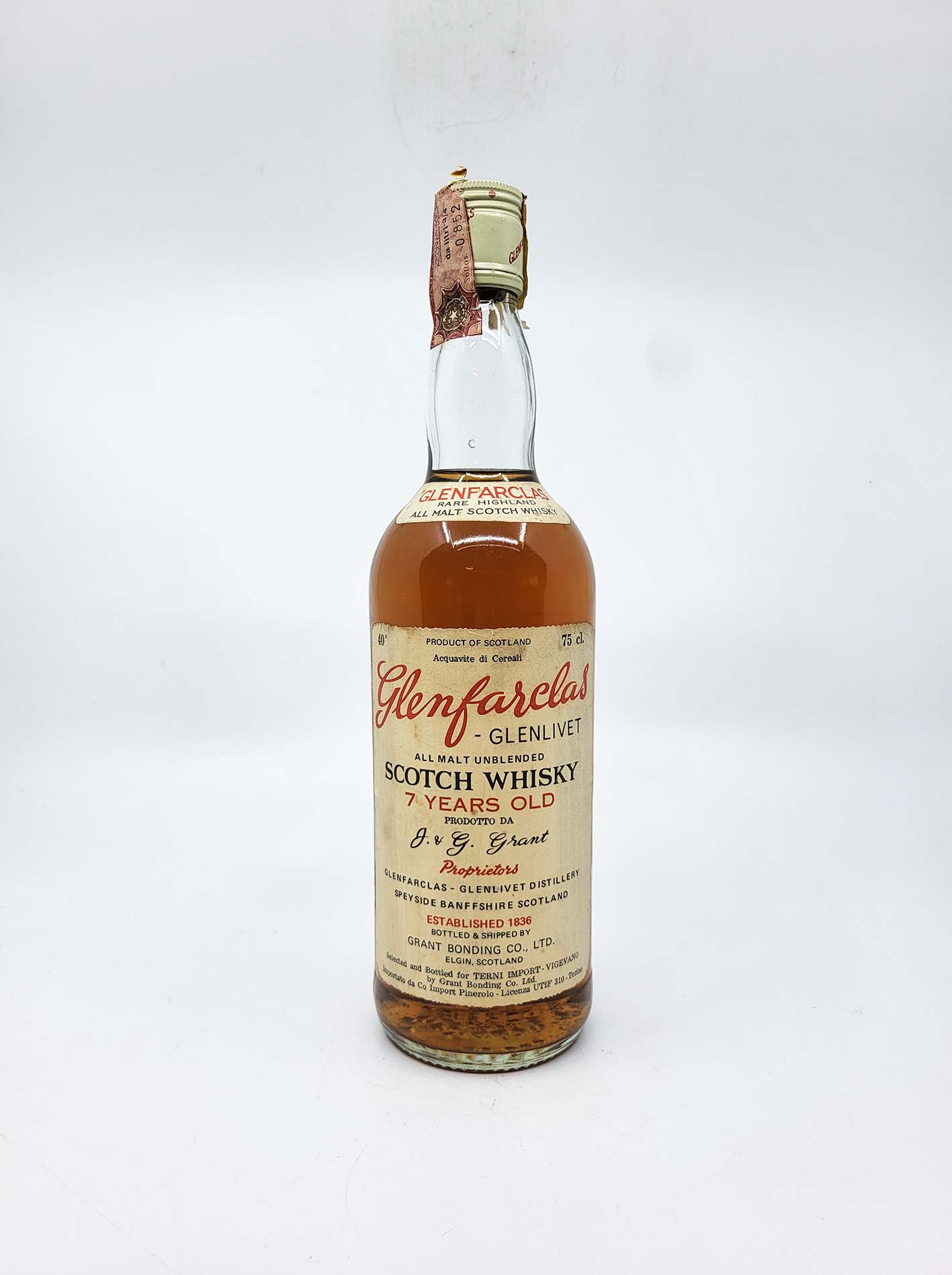 Glenfarclas 7 years old 1980's 750ml 40% Glenfarclas 7 years old 1980's 750ml 40%