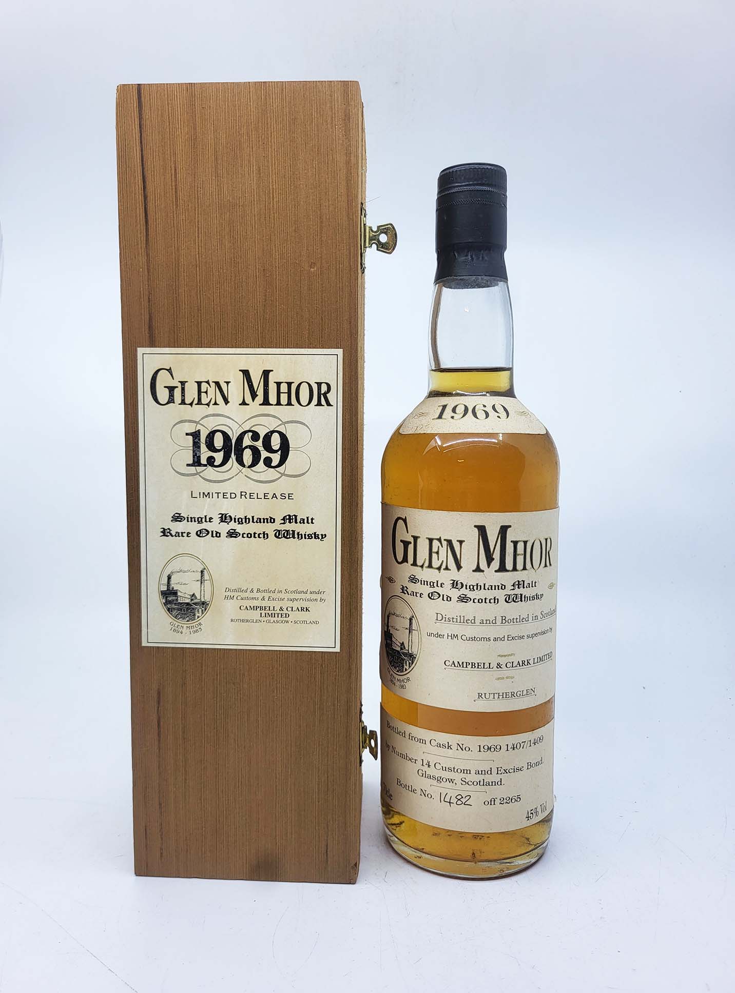 Glen Mhor 1969 cask 1407/1409. 700ml, 45%